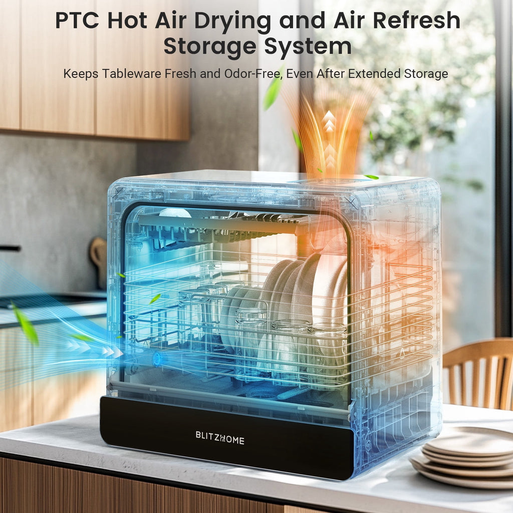Portable Countertop Dishwashers, Compact Smart Dishwashers with 5 L Built-in Water Tank,5 Modes and Baby Care for Apartments& RVs, No Installation Needed